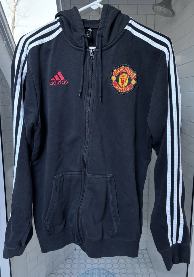 Adidas Manchester United Zip Up  Hoodie Men’s Small - Image 1 of 4