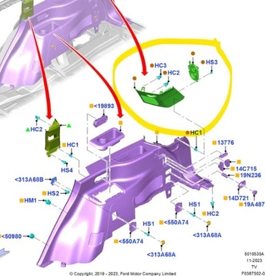 Lincoln Aviator 2020-2024 cuarto trasero derecho posada con borde de altavoz luz arenisca Foto 1 de 3