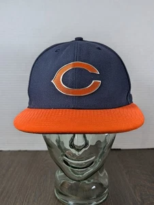 New Era NFL Chicago Bears Cap Fitted 7 1/2 Navy Under Bill Print 3D Logo RARE - Picture 1 of 18
