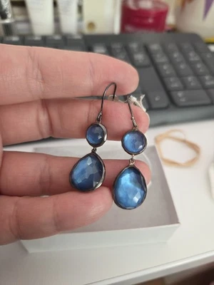 Серьги-дублеты IPPOLITA Wonderland из чистого серебра со слезами снеговика Celeste - Изображение 1 из 4