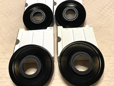 ROTOTRAY SLIDE TRAY w/SLEAVES - LOT of 4 - 100 SLOTS - GAF/SAWYERS BLACK - Image 1 of 4