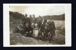Early 1900's RPPC Postcard, Gentleman/Group of Men, Sign Says Himmel - Picture 1 of 2