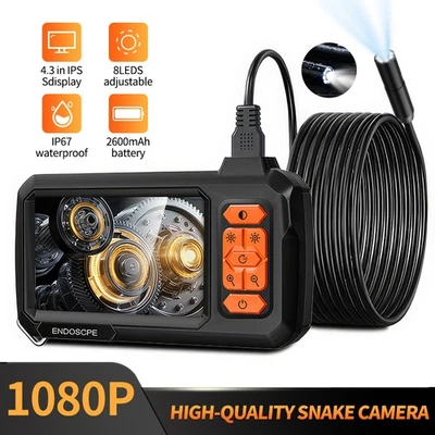 8mm Lens Industrial Endoscope 1080P Digital Borescope Inspection Camera LED Lamp - image 1 of 4