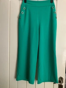 Kim & Co  Jersey Sailor Cropped Trouser Petite Size small (approx 24” waist) - Picture 1 of 4