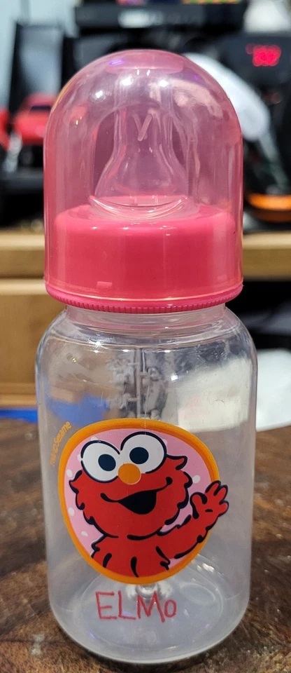 Biberón de plástico Sesame Street Beginnings Elmo 5 oz. FREE Flujo Medio NUEVO Foto 1 de 4