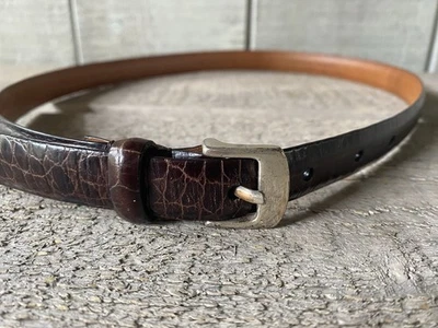Lauren Ralph Lauren Womens Belt Italian Leather Reptile Pattern Small 30" - Image 1 of 4