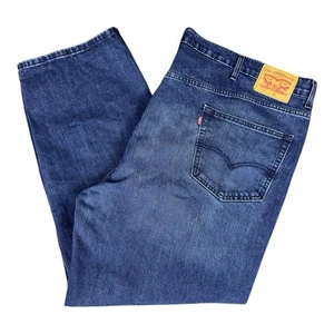 Levi’s 550 Jeans Men 54x32 Relaxed Fit Straight Leg Denim Cotton Stretch Blue - Picture 1 of 12
