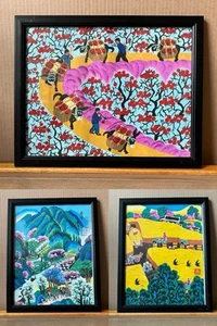 Chinese Peasant Style Painting ( Set of 3) - Picture 1 of 4