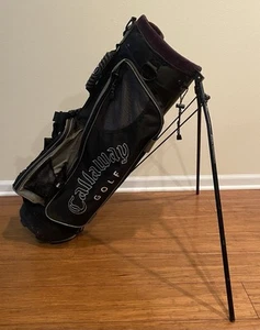 EXCELLENT Callaway Stand Golf Bag 6 Way Divider 7 Pockets Black White Gray - Picture 1 of 8