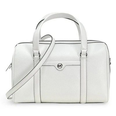 Michael Kors Jet Set Travel Medium Duffle Satchel Optic White MK - Image 1 of 4