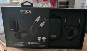 Tumi 25W Universal Smart Power Adapter & Sync And Charge Cable 5ft USB-C NIB - Picture 1 of 12
