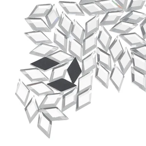 100 Pezzi Acrilico Fondo Piatto Diamante Gemme 12x6mm Strass Artificiali Bianco - Foto 1 di 7