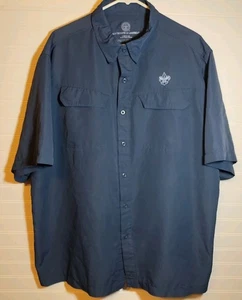 Boy Scouts of America Button Up Hemd Herren Xl Blau Kurzarm Wandern Belüftet - Bild 1 von 5