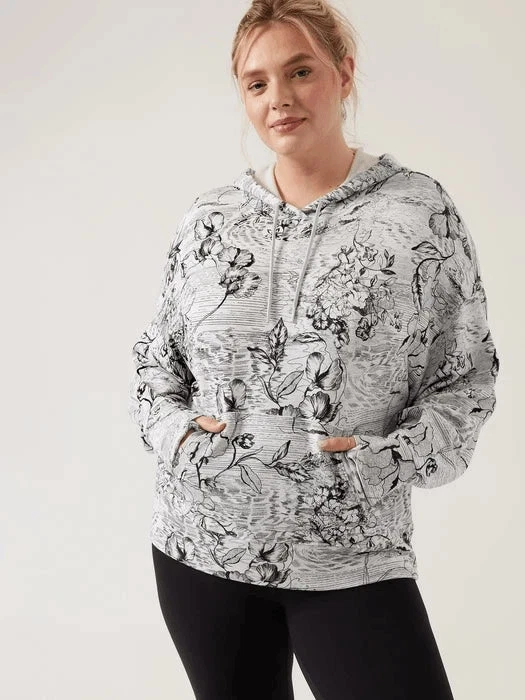 Sudadera con Capucha Athleta Balance-Eden Floral Gris-Talla 3X-NUEVA CON ETIQUETAS Foto 1 de 1