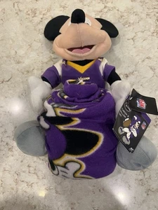 NUEVO CON ETIQUETAS Disney NFL Mickey Mouse Peluche Juguete Minnesota Vikings con Manta - Imagen 1 de 9
