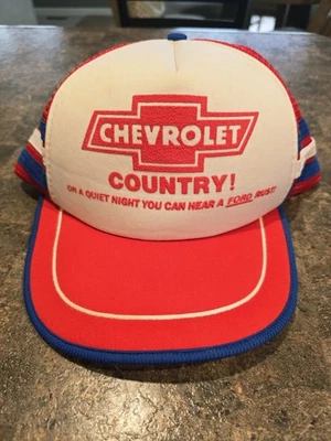 Sombrero de camioneros Chevrolet Snapback vintage rojo/blanco/azul logotipo delantero  Foto 1 de 4
