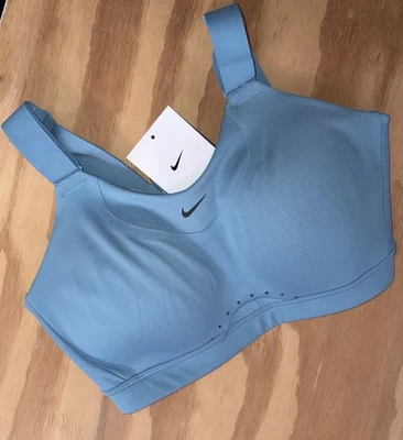 Sujetador deportivo Nike Alpha acolchado soporte alto yoga copa mediana C-E verde azulado nuevo Foto 1 de 4