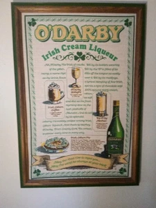 O' Darby Irish Creme Liqueur Sign Rare - Picture 1 of 12