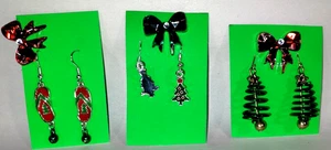 3er Set verschiedene Weihnachtsohrringe für Ohrlöcher - Gruppe A - Bild 1 von 8