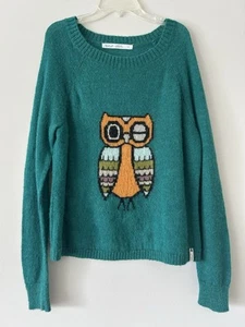 Woolrich Mohair Blend Winking Owl Round Neck Pullover Sweater Size Large - Picture 1 of 11