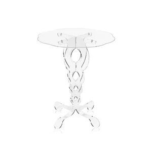iPLEX Design Arabesco Tavolino da Caffè 50x60cm Trasparente Made in Italy - Foto 1 di 2