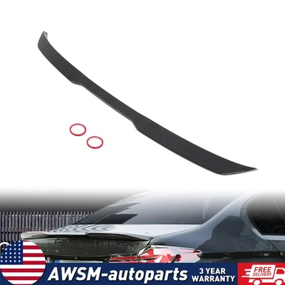 FOR 2017-2023 BMW 5-SERIES G30 530I 540I M550I V STYLE GLOSS BLACK TRUNK SPOILER - Image 1 of 4