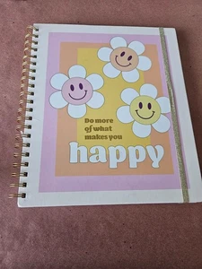 Notizbuch - 1" x 9,5" - "Mach mehr von dem, was dich glücklich macht" - Riemen - NEU -- kostenloser Versand - Bild 1 von 4