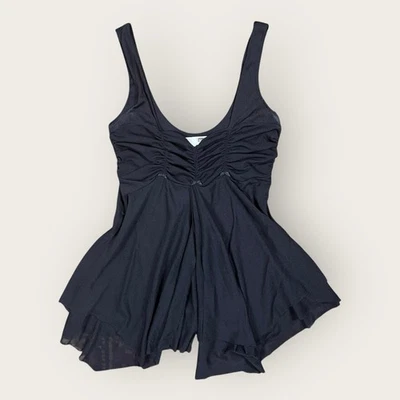 Y2k Necessary Objects Mesh Black Babydoll Top Whimsigoth Coquette Fairy Sz M - Image 1 of 3