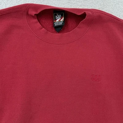 复古美国奥林匹克队运动衫男式中号红色刺绣 90 年代 — 第 1/4 张图片