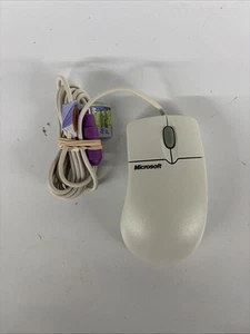 Vintage 1990s Microsoft X03-68759 IntelliMouse 1.1A PS/2 Scrolling Clean, Tested - Picture 1 of 3