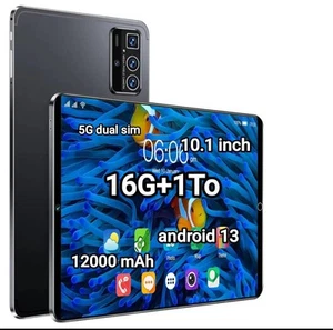 Tablette 16g+1To, Double SIM 5G, android 13, 12000 mAh, 10.1 pouces avec stylet - Photo 1/6