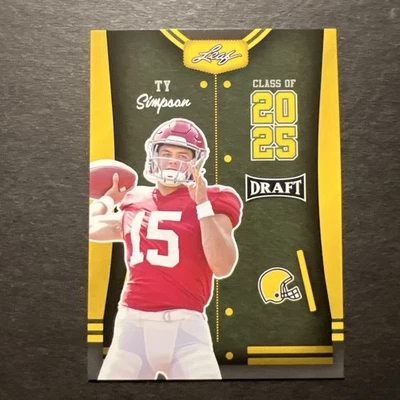 2023 Leaf Draft - Class of 2025 Ty Simpson #85 Gold (RC) - Image 1 of 2