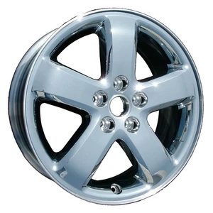 Cladded Chrome 5 Spoke 17 x 7 New Wheel - Picture 1 of 1