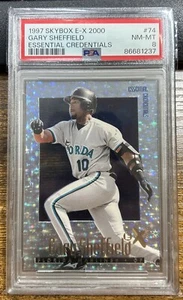 Gary Sheffield 1997 SkyBox E-X2000 Essential Credentials #/99 #74 PSA 8 POP 5 - Picture 1 of 2