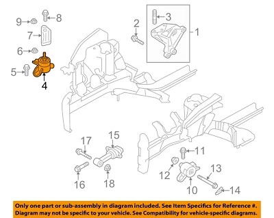 HYUNDAI OEM 12-17 Accent Engine Trans Mounting-Front Mount 218102V500 - Image 1 of 2