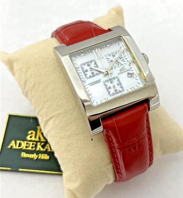 Relógio cronógrafo feminino Adee Kaye Beverly Hills AK-197-1L MOP caixa de mostrador/garantia - Imagem 1 de 4