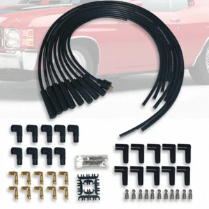 8.5mm Spark Plug Wires HEI Fits Chevy SBC BBC Ford Mopar 350 V8 Straight Boots - Picture 1 of 5