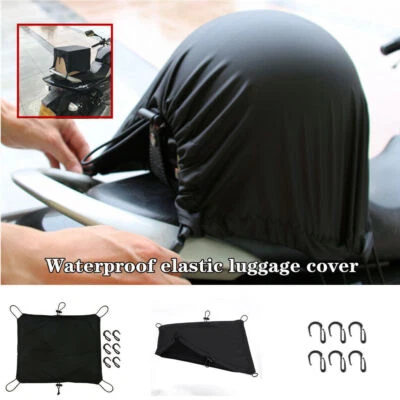 Motorcycle Trunk Seat RearRack Luggage Shelf Cover Waterproof Helmet Net Durable - Image 1 of 4