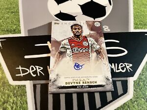 Topps Incepcja Piłka nożna UCL 2021 Base Autograph Card Devyne Rensch Ajax FC