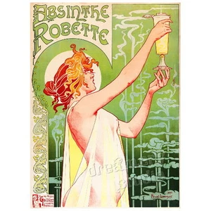 Imán de nevera Absenta Robette, refrigerador Henri Privat-Livemont Art Nouveau - Imagen 1 de 7