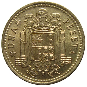 SPAIN. 1 PESETA, 1966 (68). - Picture 1 of 2