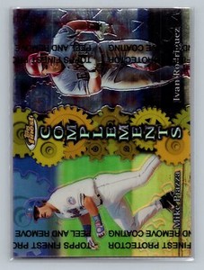 1999 Topps Finest Complements Refractor Left Mike Piazza Ivan Rodriguez #C1