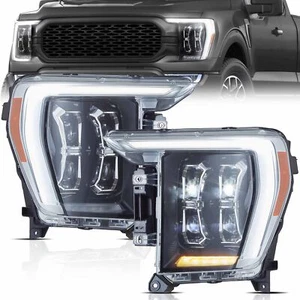2PCS  Projector Full LED Headlights For Ford 14th gen F150 Raptor 2021 2022 2023 - Picture 1 of 8
