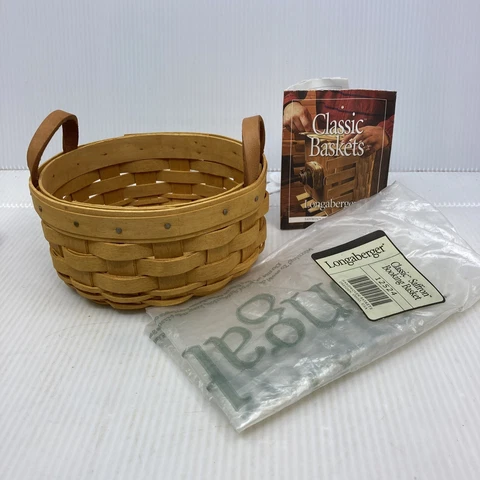 LONGABERGER 2002 SAFFRON BOOKING BASKET  Only NEW CLASSIC Basket Line 12524 Cover