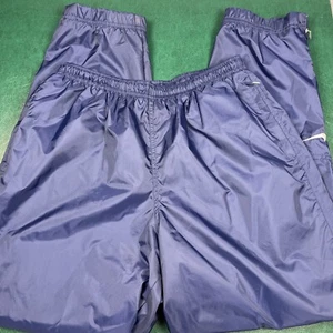 Vintage 90s Nike Track Pants XL/TG Navy Joggers Jersey Lined Zip Ankle Swoosh - Bild 1 von 6
