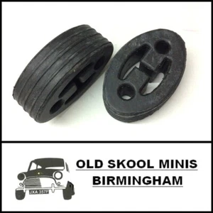 CLASSIC MINI EXHAUST RUBBER MOUNTING 1990> PAIR DBP7104 REAR HANGER STRAP x2 3N7 - Picture 1 of 1