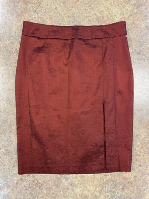 Falda lápiz elástica corta formal de cóctel roja profunda Cache para mujer talla 2 Foto 1 de 4