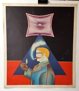Vintage print wall decor Richard Lindner Pillow surreal art retro gift smoking - Picture 1 of 7