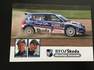 CP POSTCARD CARTOLINA SKODA FABIA LOIX YPRES RALLY 2010 RALLYE BELGIQUE - Picture 1 of 2