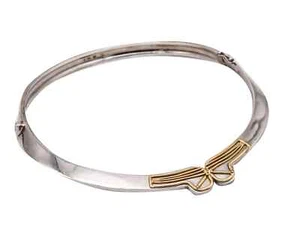 Ilias Lalaounis Sterling Silver and 18Kt Yellow Gold Choker from Greece - Picture 1 of 7